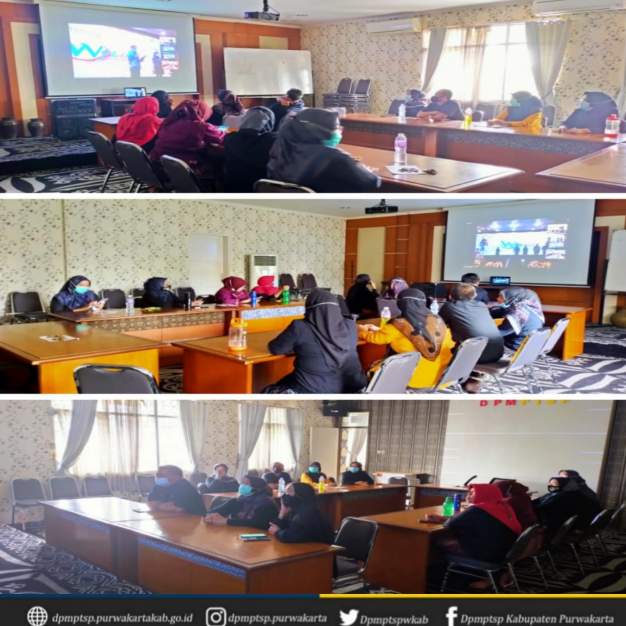 Rabu, (24/02/2021) Pegawai DPMPTSP mengikuti acara Launching Web Desaku yang diselenggarakan oleh DISKOMINFO via Zoom Meeting bertempat di Aula DPMPTSP Purwakarta